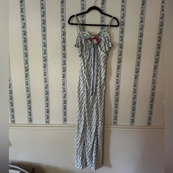 Loveshackfancy Ridley Maxi Dress Lilac Crema Worn Once Sz 0 bridal maxi xs white - Picture 8 of 11